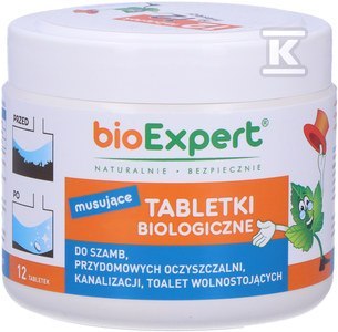 BIOEXPERT Tabletki biologiczne 12 szt. do szamb