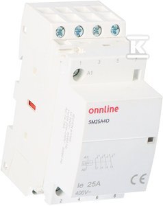 ONNLINE Stycznik modułowy SM25A4O 25A 230V AC 4NO