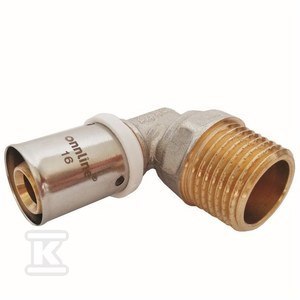 KOLANO 90ST ZAPRASOWYWANE GZ 16MM X 1/2" profil U, ZKZ1612_ON, system zaprasowywany Onnline