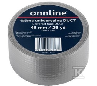 ONNLINE Taśma do otulin Duct 48mm/25YD Szara