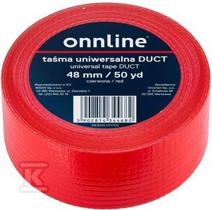 ONNLINE Taśma do otulin DUCT 48mm/50YD czerwona