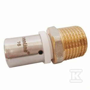 Onnline Złączka zaprasowywana GZ 16MM x 3/4" profil U