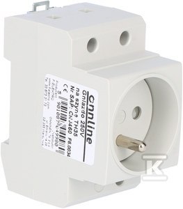 ONNLINE Gniazdo 250V TH35 F6.0034 dla systemów automatyki