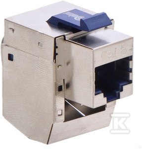 EMITER Gniazdo RJ45 STP KAT.6 Keystone Niebieskie