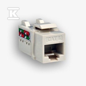 EMITER Gniazdo RJ45 UTP kat.6 Keystone Białe