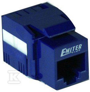 EMITER Gniazdo RJ45 UTP kat.6 Keystone Niebieskie