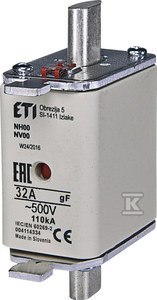 ETI Wkładka topikowa NH00/WT-00 gF 32A/500V