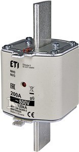 ETI Wkładka topikowa KOMBI NH3 GG 200A/800V