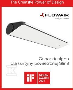 FLOWAIR Kurtyna drzwiowa zimna SLIM N-100 biała 1,0 m 56087