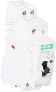 Modułowy stycznik dwukanałowy 25A, 230-240V AC