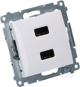 Ładowarka Dual USB 2.1A Simon54 Biała