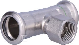 Trójnik Inox 22mm z Gwintem 1/2"