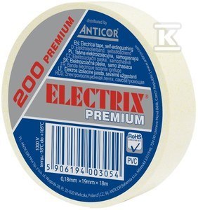 ELECTRIX 200 PREMIUM Biała Taśma Izolacyjna