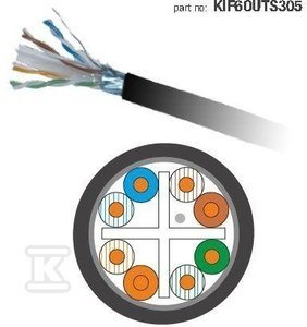 Kabel FTP Kat. 6 Zewnętrzny Suchy 4x2x23 AWG