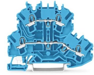 Złącze 2-piętrowe Niebieskie 2,5mm²