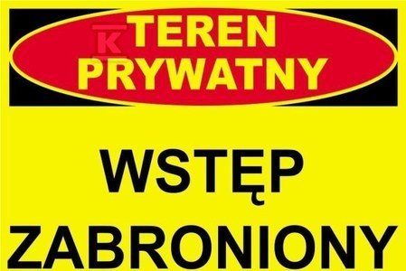 "Strefa Prywatna: Wstęp Zabroniony - Tablica"