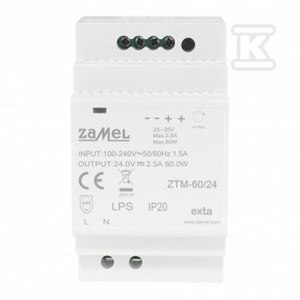 Zasilacz 24V 60W ZTM-60 PowerSupply