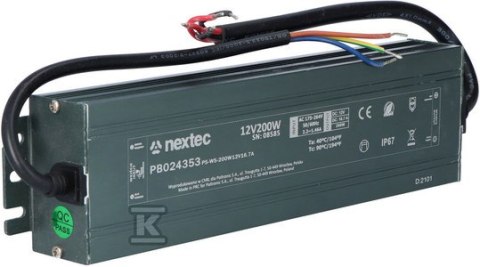 Zasilacz LED Slim 200W IP67 12V Zasilacz LED Slim 200W IP67 12V