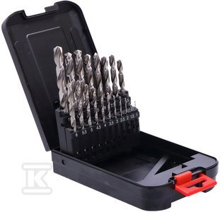Zestaw Wierteł HSS-GS 19 szt. 1-10mm Zestaw Wierteł HSS-GS 19 szt. 1-10mm