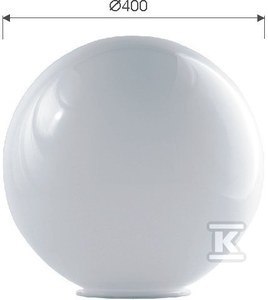 Kula LED 400K Biała PMMA 180mm