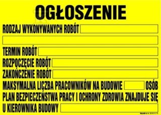 Tablica Ogłoszeniowa dla Budownictwa