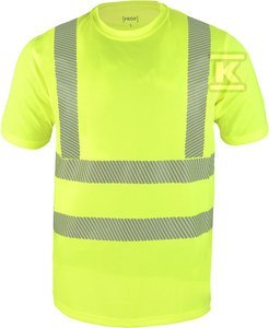 Fluorescencyjny T-shirt Hi-Vi Żółty M