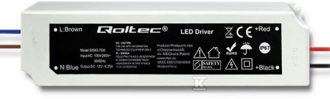 Zasilacz LED 75W 12V Impulsowy 6.25A