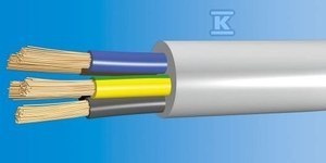 Kabel OMY-ŻO Biały 5x0,75mm 300V