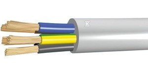 Kabel OWY-ŻO 5x1,0mm² 500V Biały